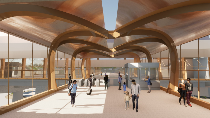 《圖說》LB12a站內模擬圖。〈捷運局提供〉