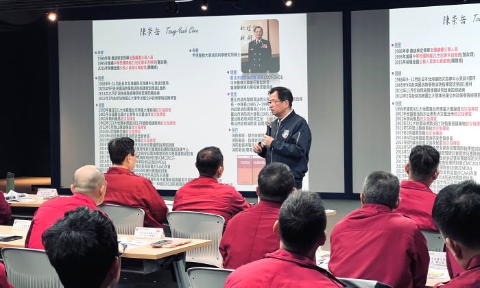 《圖說》消防局長陳崇岳期勉每位同仁將安全觀念內化為執勤本能。〈消防局提供〉