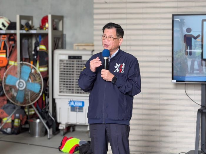 《圖說》消防局長陳崇岳強調，透過跨區合作模式，強化未來在重大災害發生時的聯合動員與救援協調能力。〈消防局提供〉