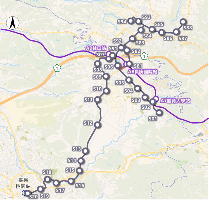 《圖說》新桃林線路網圖。〈捷運局提供〉